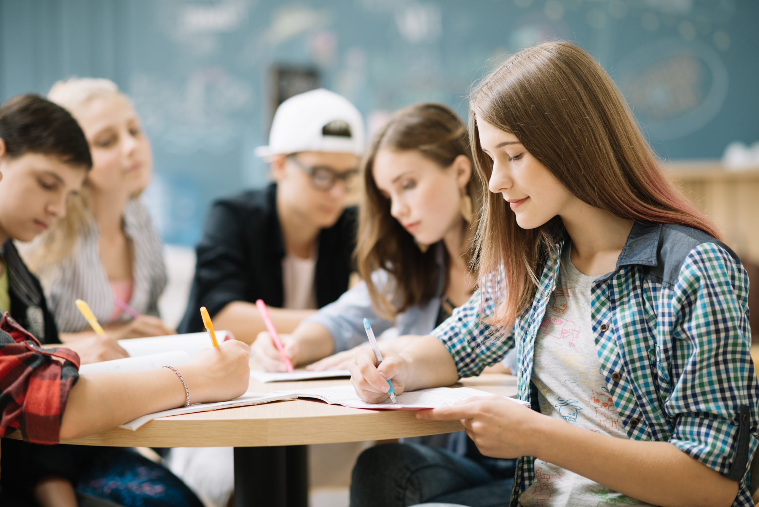 Studenten op school